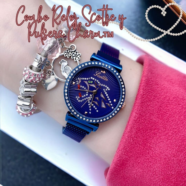 Combo Reloj Scottie y Pulsera Charm™ 🎁⏰