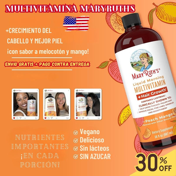 Multivitamina Para El Crecimiento Del Cabello - maryruth's™ 💇‍♀️✨