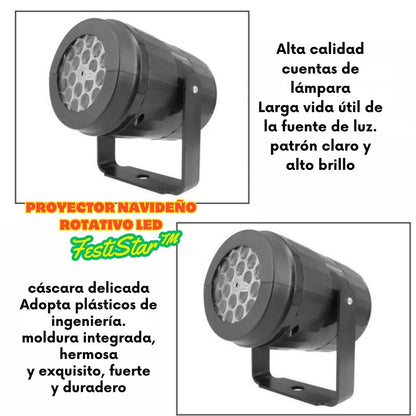 Proyector Navideño Rotativo LED - FestiStar™ 🎄✨