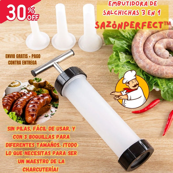 Embutidora de Salchichas 3 en 1 - SazónPerfect™  🍖🌭