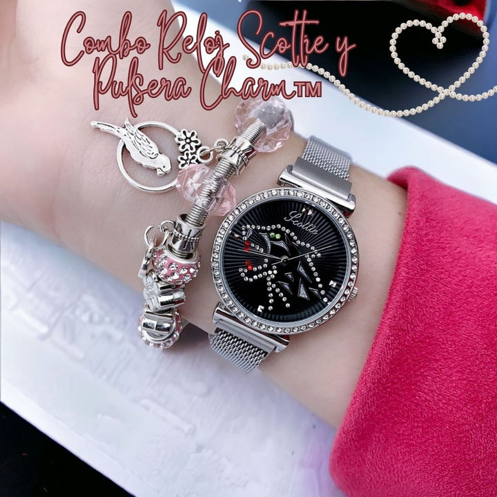 Combo Reloj Scottie y Pulsera Charm™ 🎁⏰