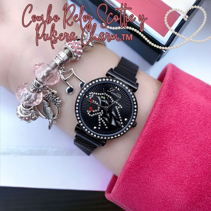 Combo Reloj Scottie y Pulsera Charm™ 🎁⏰