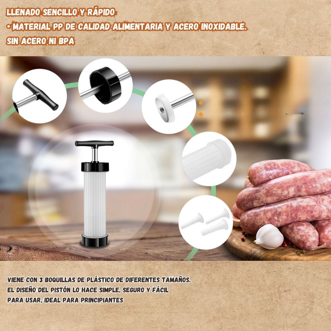 Embutidora de Salchichas 3 en 1 - SazónPerfect™  🍖🌭