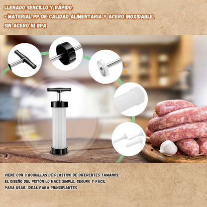 Embutidora de Salchichas 3 en 1 - SazónPerfect™  🍖🌭