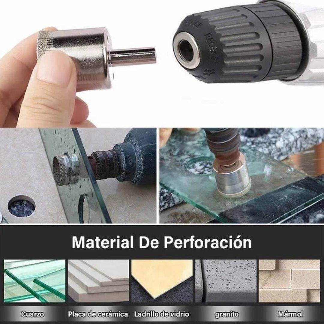 🛠️ Juego Copas Diamantadas™ x 15 unds – Cortes precisos sin grietas 💎