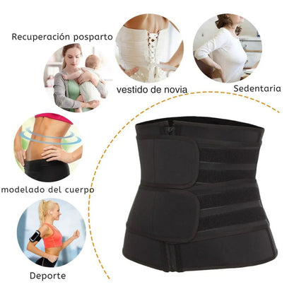 Combo Faja Doble Cierre + Gel Reductor – Silueta Definida x 250 ml 🔥👗
