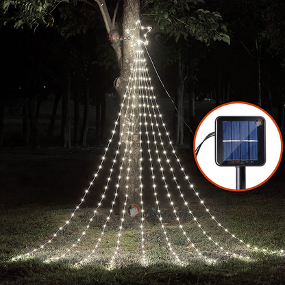 "Cascada de Luces Solares para Árbol de Navidad - StarBright Pro™ 🌟🎄"