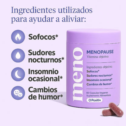 MENO Equilibrio Natural™ – Suplemento Diario Sin Hormonas para la Menopausia x 60 cápsulas 🌿🧘‍♀️