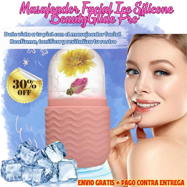 Masajeador Facial Ice Silicone - BeautyGlide Pro™ ❄️✨