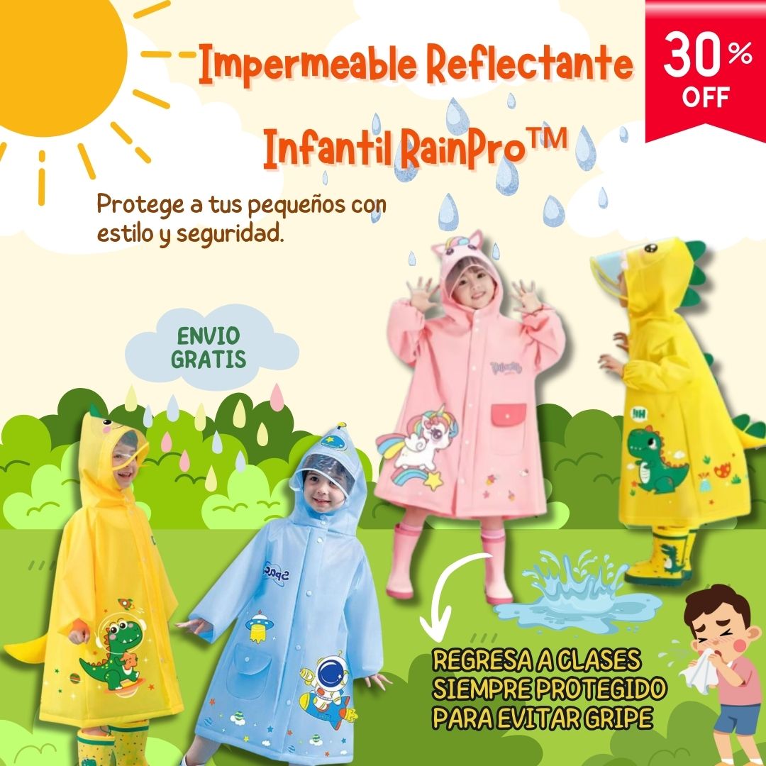 Impermeable Reflectante Infantil RainPro™ 🧥✨