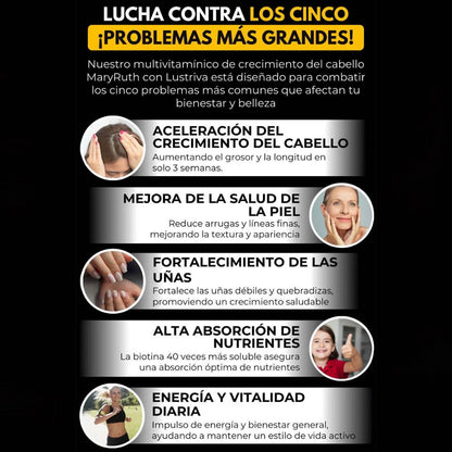 Multivitamina Para El Crecimiento Del Cabello - maryruth's™ x 887 ml 💇‍♀️