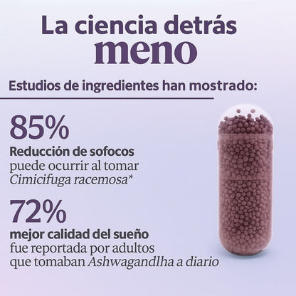 MENO Equilibrio Natural™ – Suplemento Diario Sin Hormonas para la Menopausia x 60 cápsulas 🌿🧘‍♀️