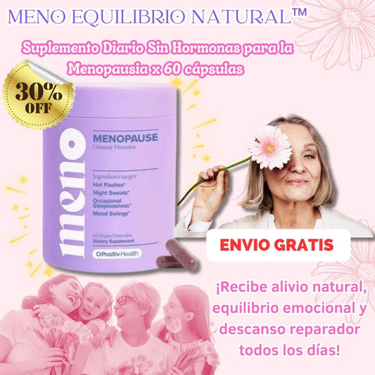 MENO Equilibrio Natural™ – Suplemento Diario Sin Hormonas para la Menopausia x 60 cápsulas 🌿🧘‍♀️