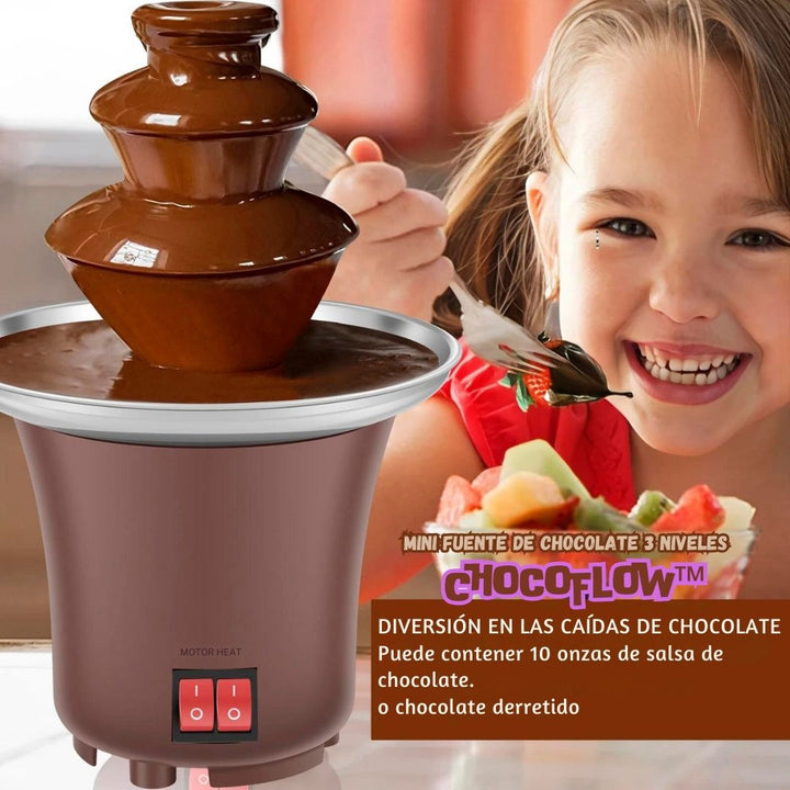 Mini Fuente de Chocolate 3 Niveles - ChocoFlow™ 🍓🍫