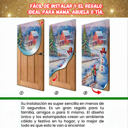 Funda Navideña Decorativa para Puerta - Holiday Door™ 🎅🎄