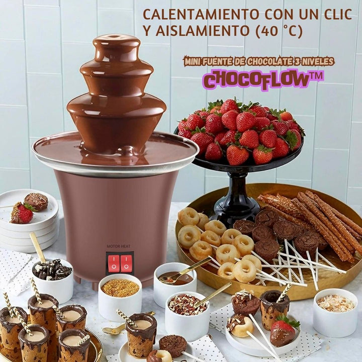 Mini Fuente de Chocolate 3 Niveles - ChocoFlow™ 🍓🍫