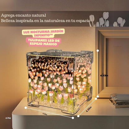 Luz Nocturna Jardín Infinito™ 🌷✨ - Tulipanes LED de Espejo Mágico