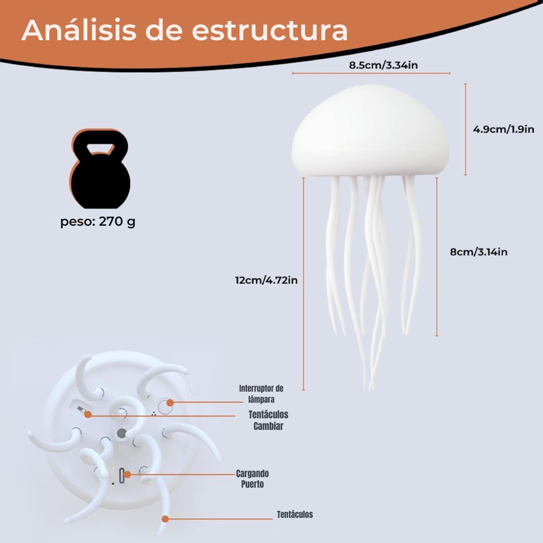 Lámpara Medusa Recargable - OceanGlow™ 🌊✨