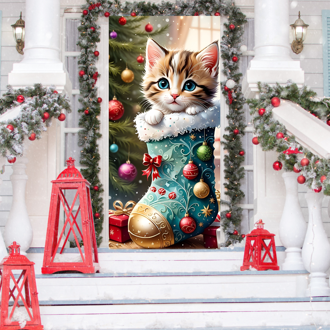 Funda Navideña Decorativa para Puerta - Holiday Door™ 🎅🎄