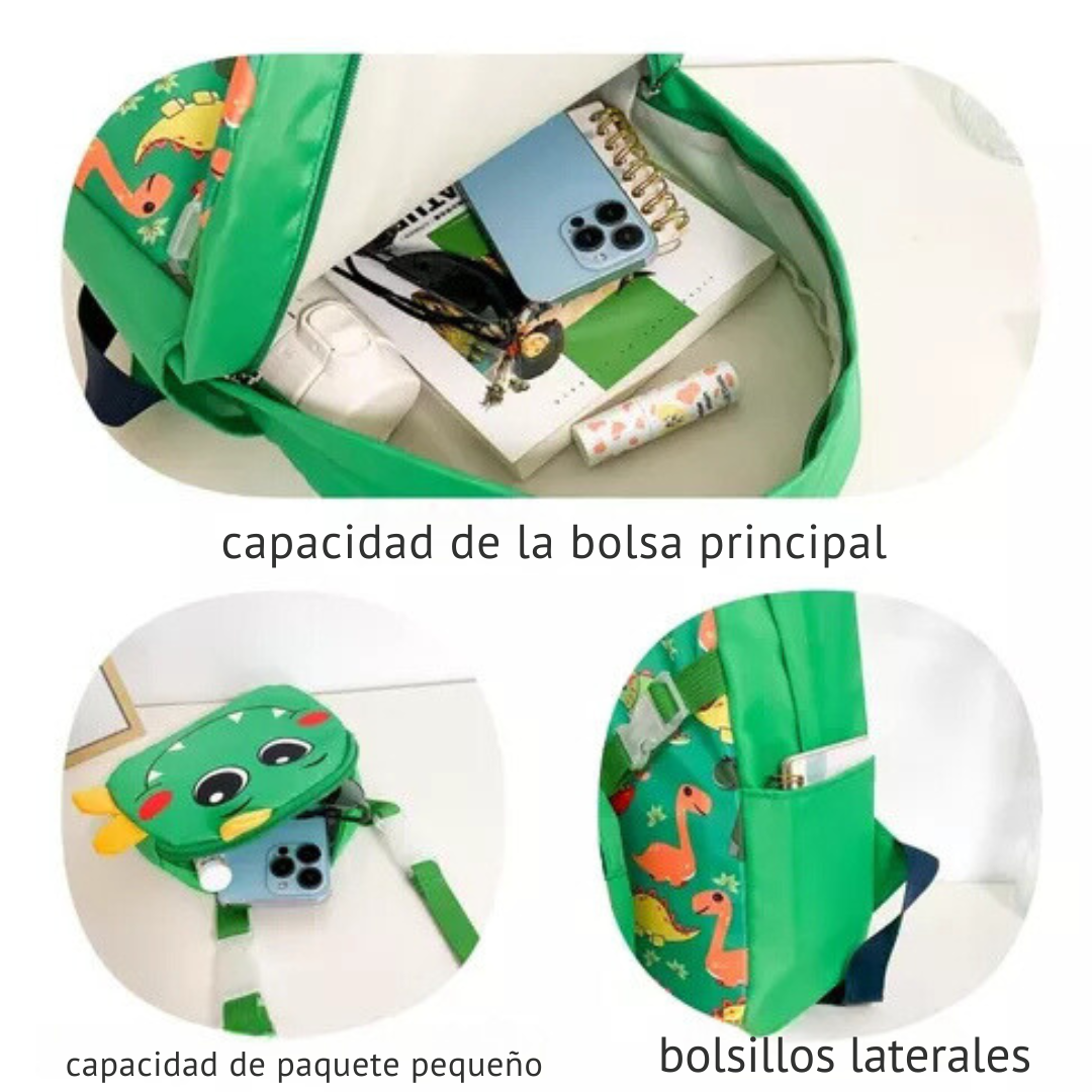 🎒 Mochila Infantil 2 en 1 con Lonchera - BrightBag Pro™ 🌟🧸