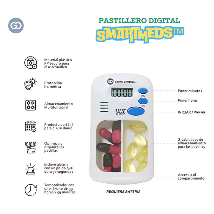 Pastillero Digital SmartMeds™ 💊⏰