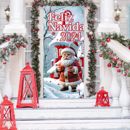 Funda Navideña Decorativa para Puerta - Holiday Door™ 🎅🎄