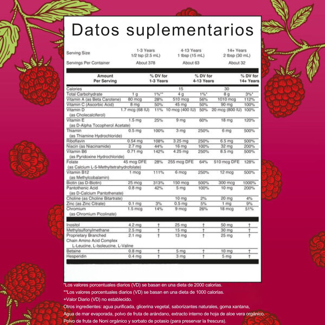 MaryRuth’s Multivitamínico Líquido de Mañana - Salud Natural para Todos x 1000 ml💧🍇