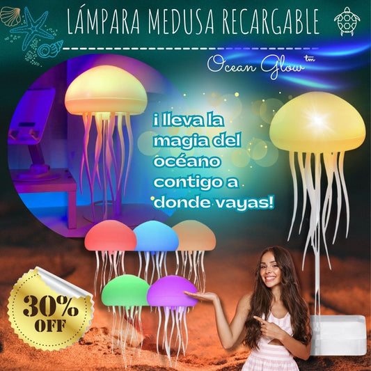 Lámpara Medusa Recargable - OceanGlow™ 🌊✨