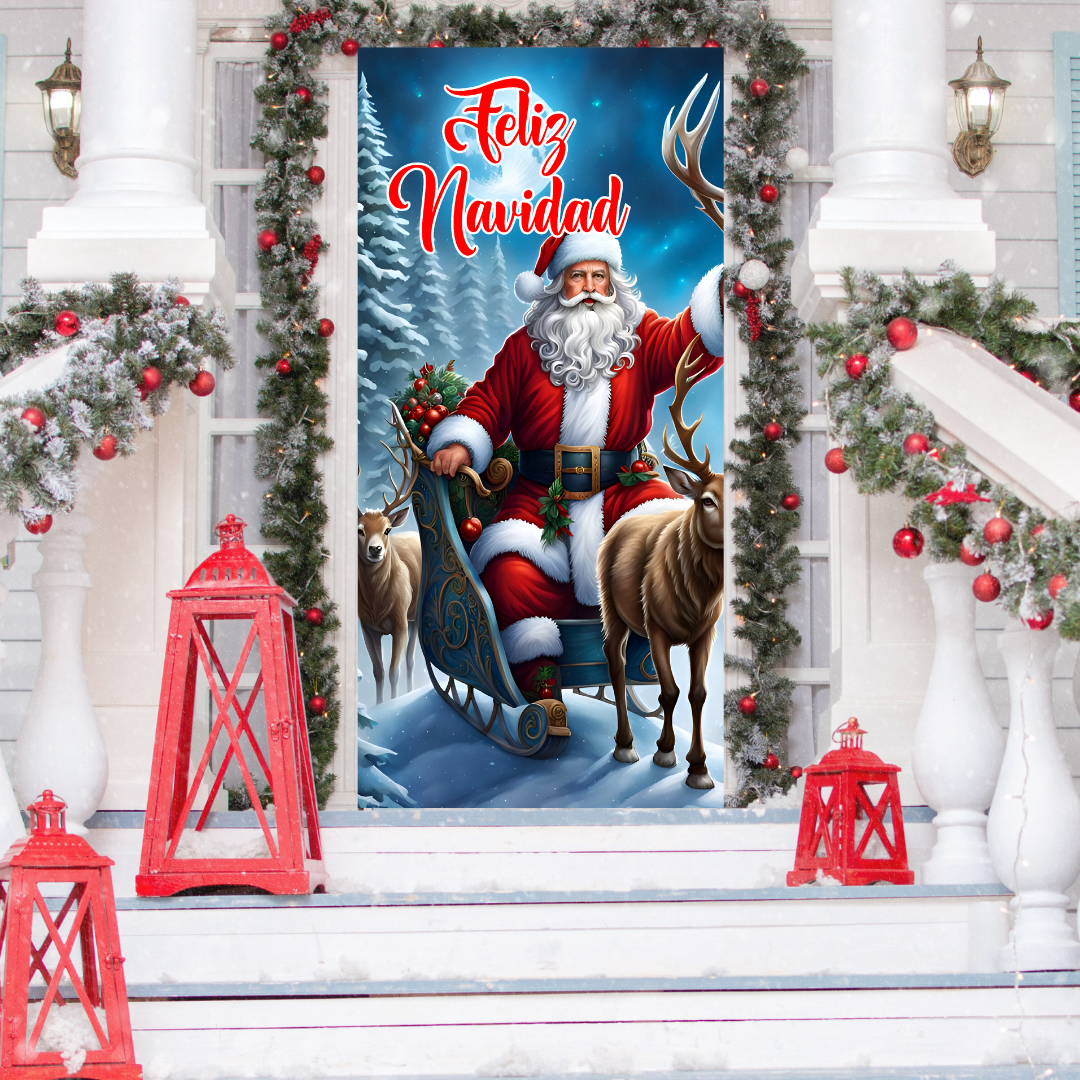 Funda Navideña Decorativa para Puerta - Holiday Door™ 🎅🎄