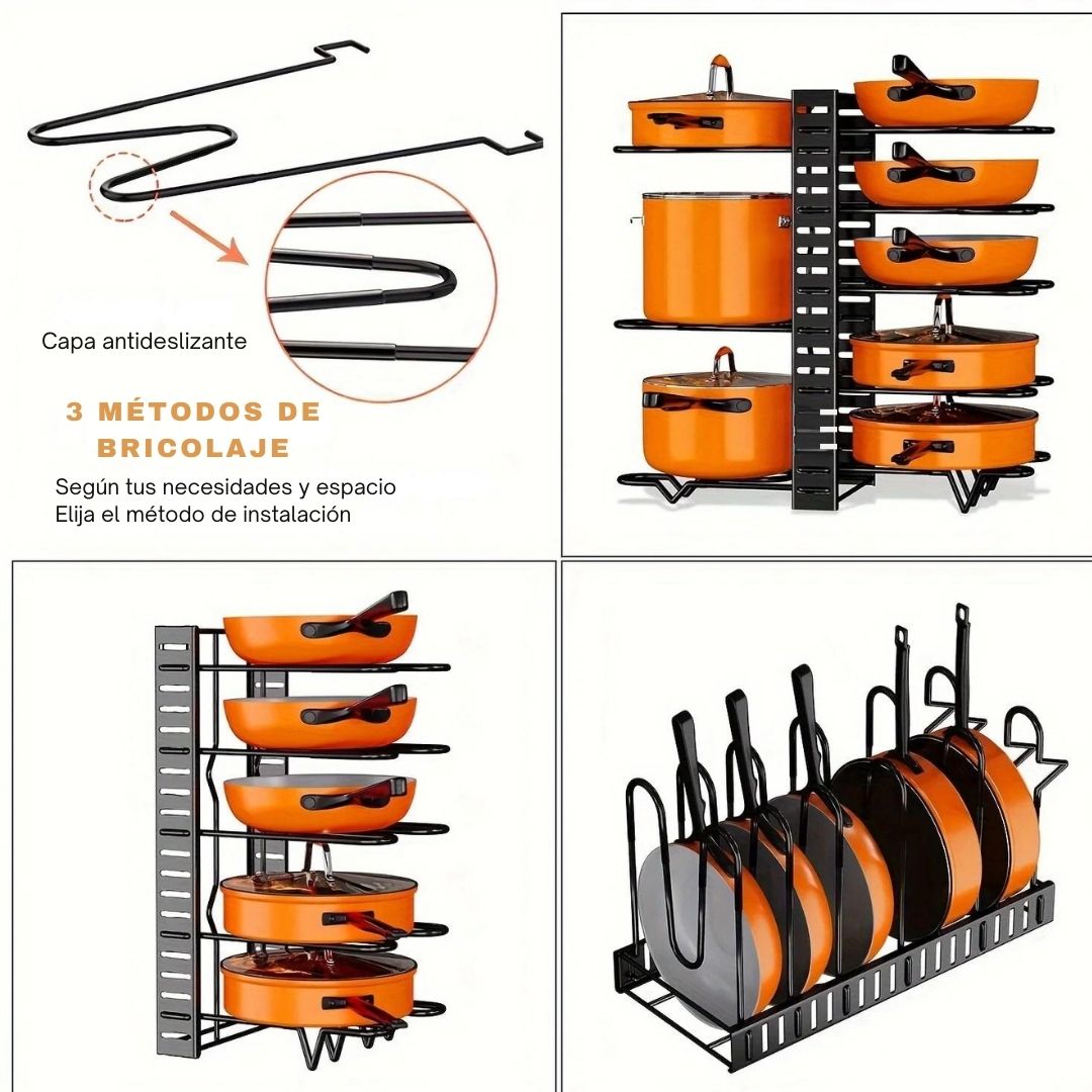 Organizador de Sartenes y Ollas - FlexiRack™ 🍳🥘