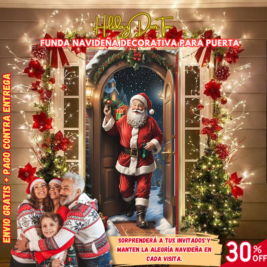 Funda Navideña Decorativa para Puerta - Holiday Door™ 🎅🎄