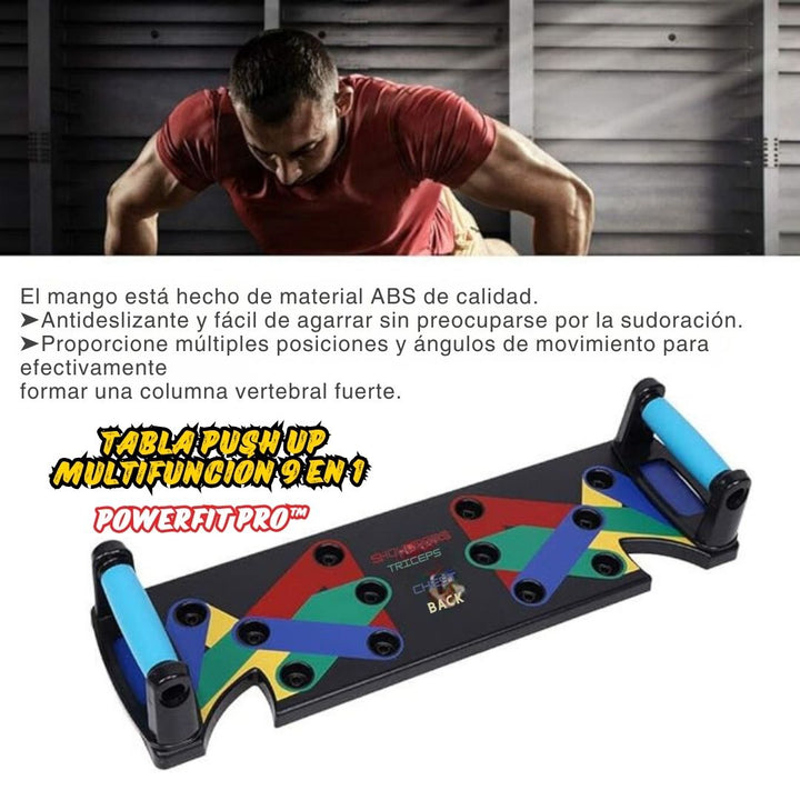 Tabla Push Up Multifunción 9 en 1 - PowerFit Pro™ 🏋️‍♂️💪