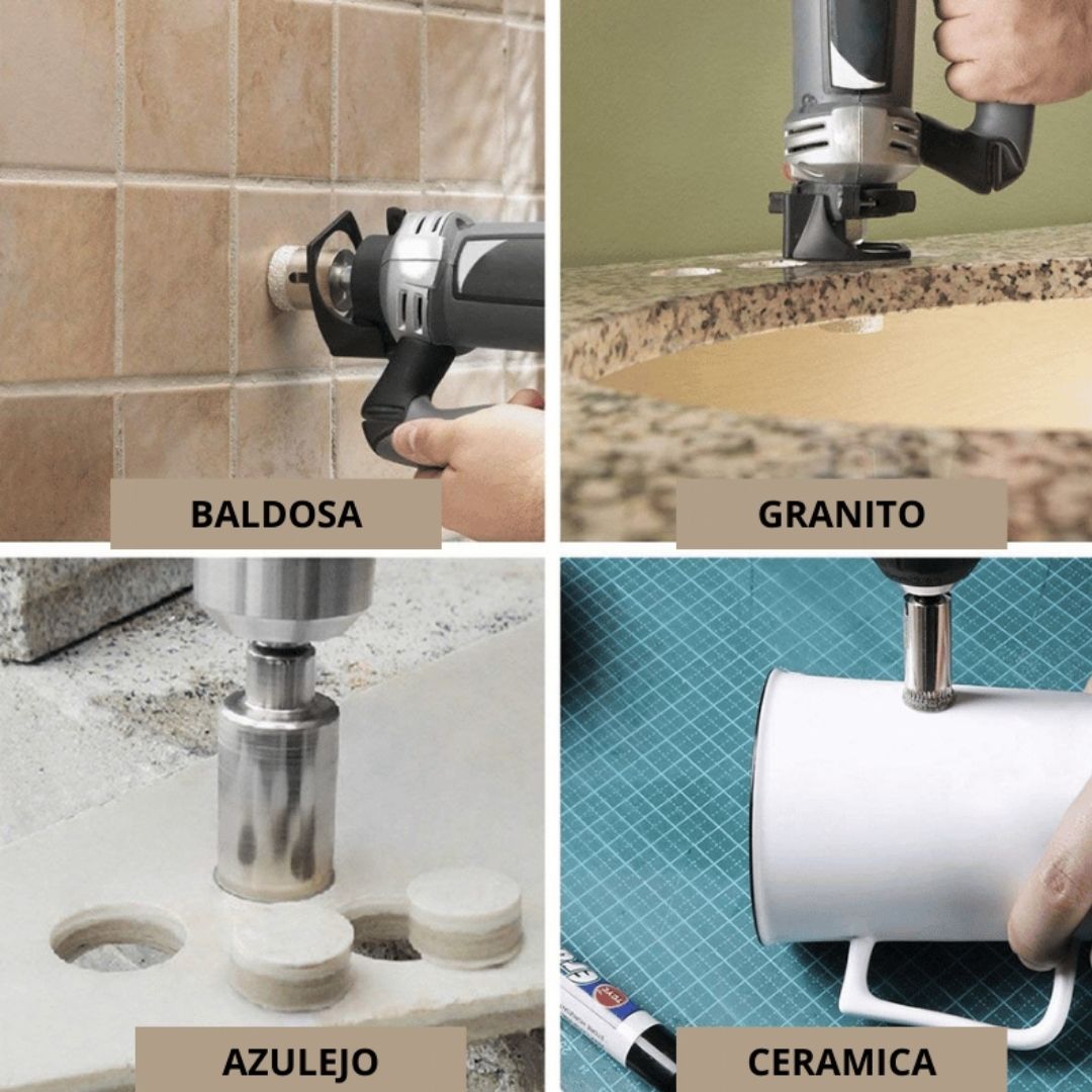 🛠️ Juego Copas Diamantadas™ x 15 unds – Cortes precisos sin grietas 💎