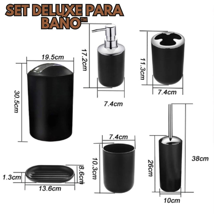 Set Deluxe para Baño™ JUEGO DE ACCESORIOS PARA EL BAÑO 6 PIEZA