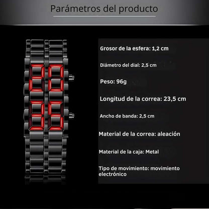 Reloj Pulsera LED Lava™ – Estilo, hora y actitud en tu muñeca 🔥