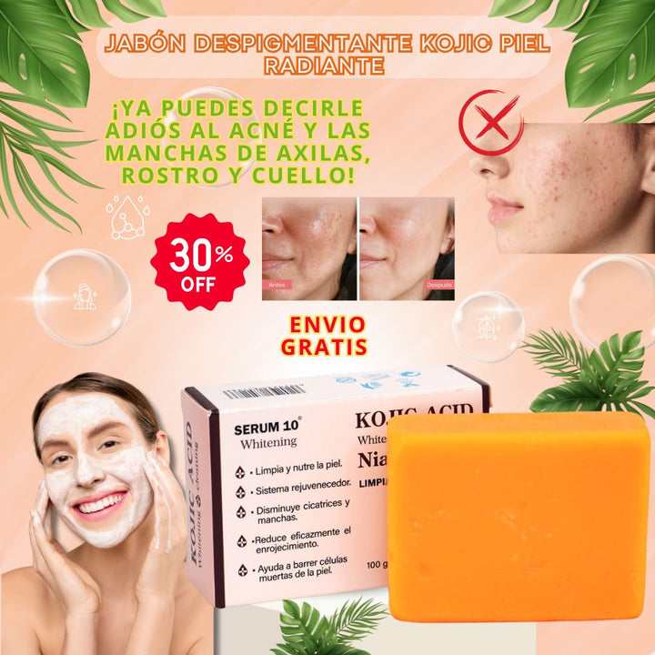 Jabón Despigmentante Kojic  Piel Radiante x 100g 🍊🧼