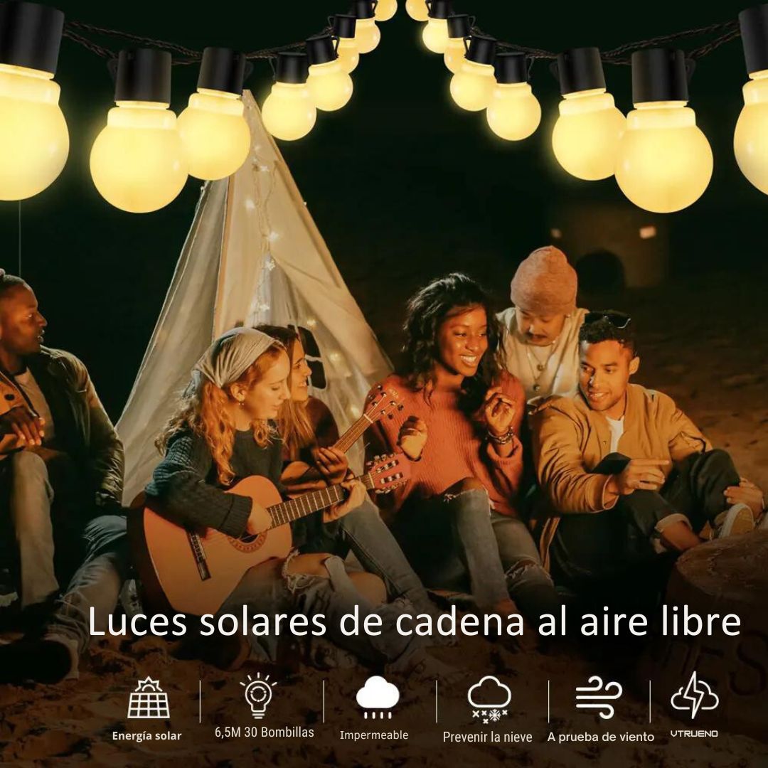 Cadena de Luces Solares Decorativas - GlowLite™ 🌞✨