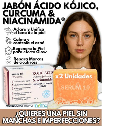 Jabón Despigmentante Kojic  Piel Radiante x 100g 🍊🧼