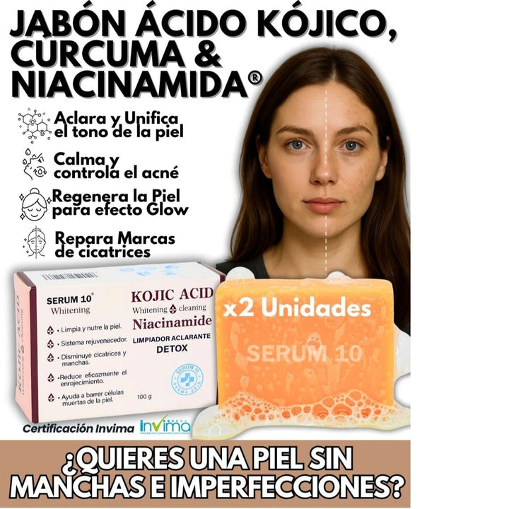 Jabón Despigmentante Kojic  Piel Radiante x 100g 🍊🧼