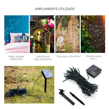 Luces Navideñas Solares Pro™ - 12 Horas de Magia ✨🌞