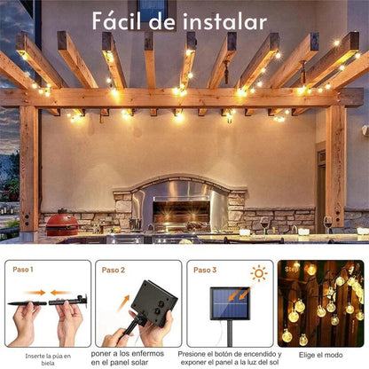 Cadena de Luces Solares Decorativas - GlowLite™ 🌞✨