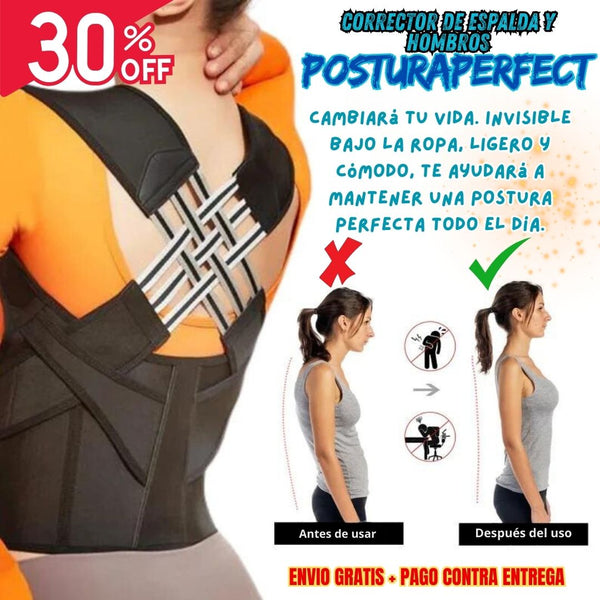 PosturaPerfect™ - Corrector de Espalda y Hombros 💪🩹