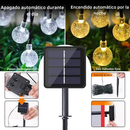 Cadena de Luces Solares Decorativas - GlowLite™ 🌞✨