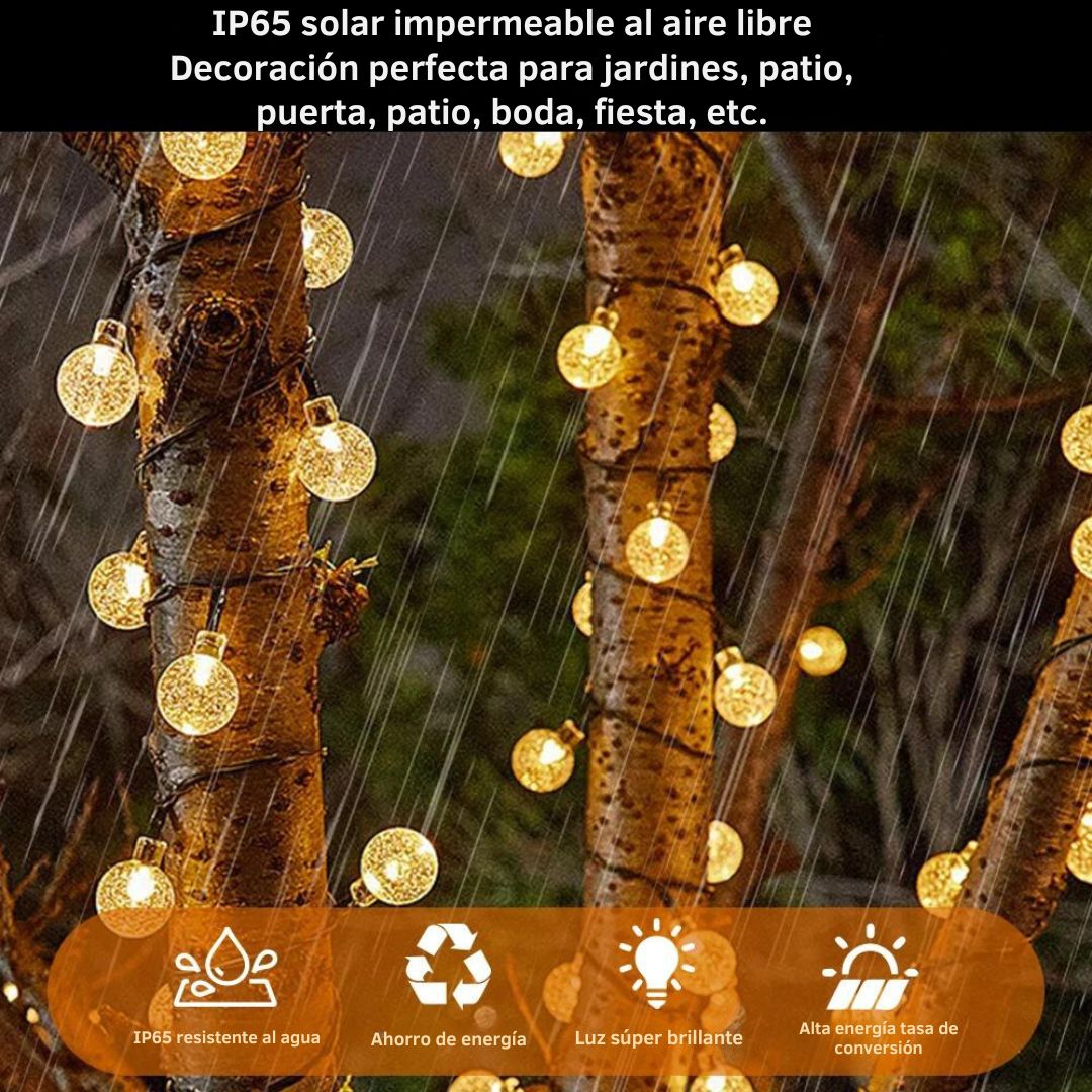 Cadena de Luces Solares Decorativas - GlowLite™ 🌞✨