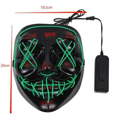 Máscara LED Espectacular - PurgeGlow™ 🎃💡