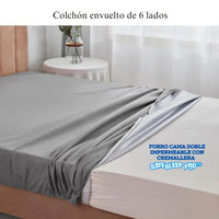 Forro Cama Doble Impermeable con Cremallera - SafeSleep Pro™ 🛏️💧