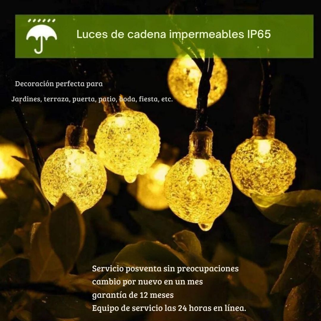 Cadena de Luces Solares Decorativas - GlowLite™ 🌞✨