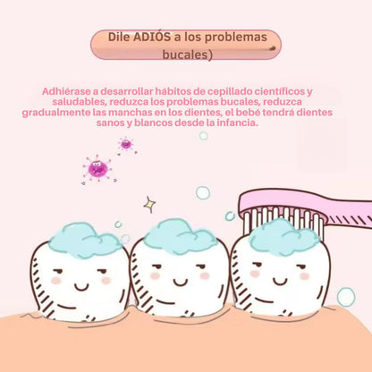 Cepillo Dental Eléctrico Infantil con 4 Repuestos – Higiene Divertida para Peques 🦷✨