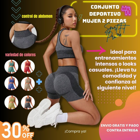 Conjunto Deportivo Mujer 2 Piezas - SportFit Pro™ 🩷🏋️
