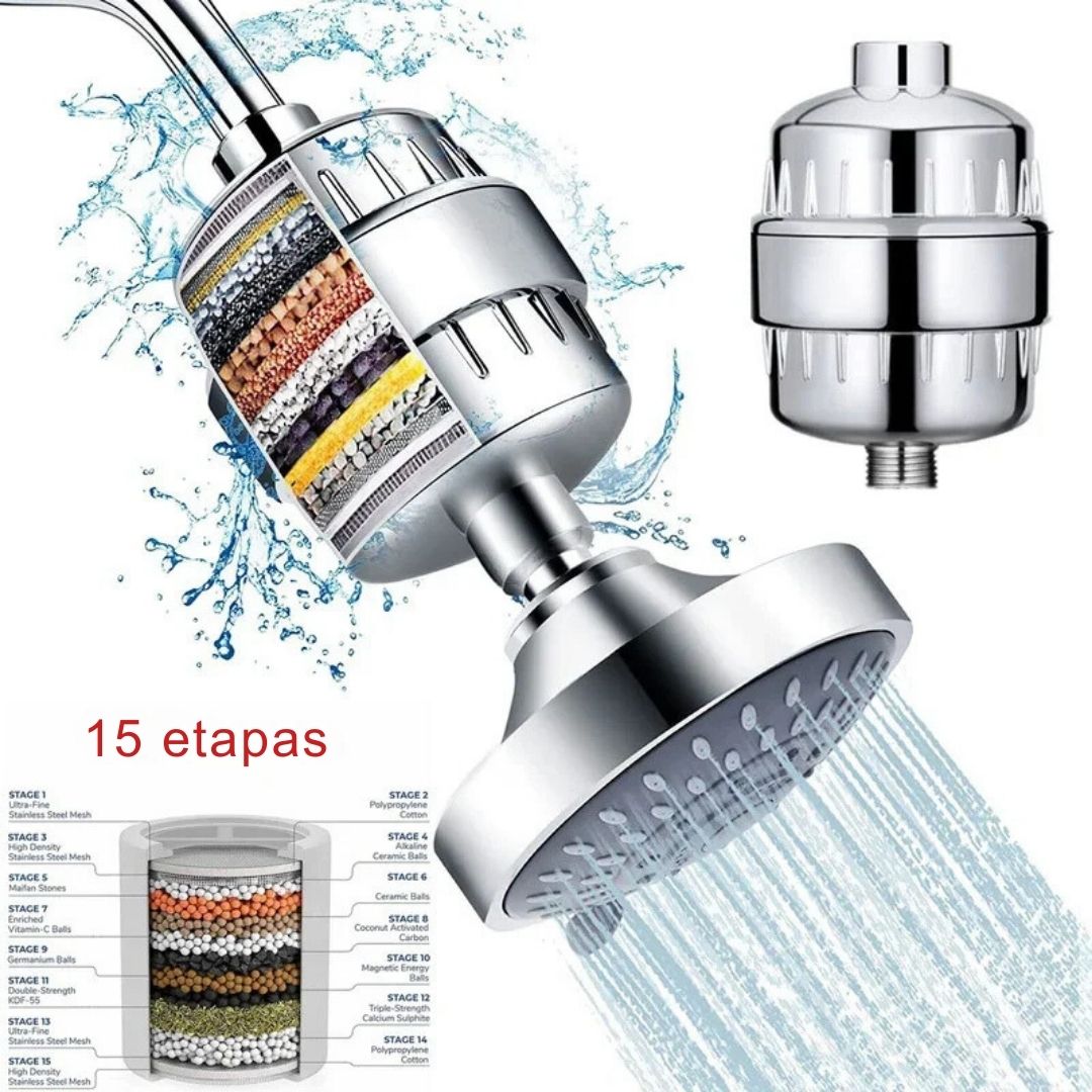 Filtro de Ducha Saludable 15 Niveles Pro™ 🚿💧